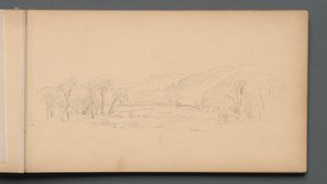 速写本，第06页：缅因州戈勒姆（Gorham Maine），1859年。 作者 桑福德·罗宾逊·吉福德