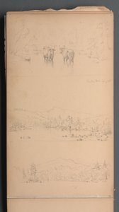 素描本，第 07 页："卡特山（？ 作者 桑福德·罗宾逊·吉福德