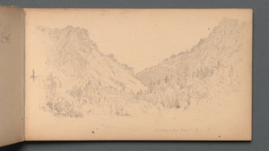 速写本，第18页：Dixville Notch，1859年9月4日，第89页。 作者 桑福德·罗宾逊·吉福德