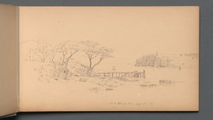速写本，第20页：1859年9月7日，缅因州，山峰岛。 作者 桑福德·罗宾逊·吉福德