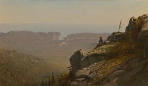 艺术家在缅因州沙漠山的写生，1864-1865。 作者 桑福德·罗宾逊·吉福德