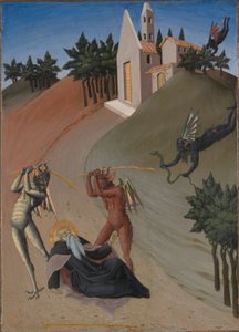 被恶魔折磨的圣安东尼修道院院长 作者 Sano di Pietro