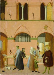 圣安东尼将他的财富分给穷人，约14301435 作者 Sano di Pietro
