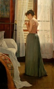 Interieur mit Frau 作者 圣地亚哥·鲁西诺（SantiagoRusiñol）