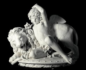 爱掌握原力大理石雕塑 Santo Varni (1807-1885) 1865 年。昏暗。 85x90x62 厘米来自Odon di savoia 王子的收藏。 Genes, Galleria d