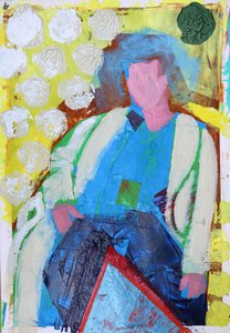 Elle #9, 2020 (acrylic on paper) 作者 莎拉·海沃德
