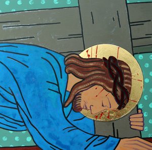 耶稣跌倒了