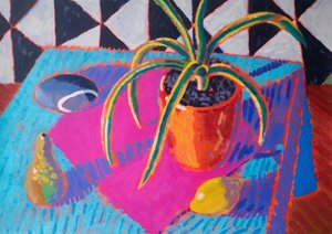 静物＃38，2024 年（丙烯酸纸张）