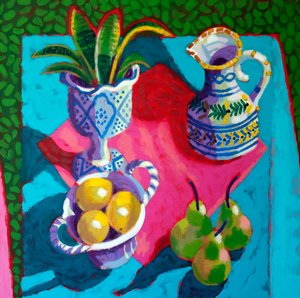 静物 56 号，2025 年（木板上的丙烯颜料）