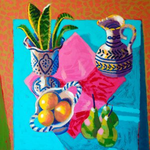 静物＃57，2025 年（木板丙烯画）