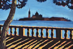 走向Giudecca，威尼斯（卡上油） 作者 莎拉·海沃德
