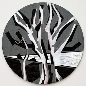 Twixt Heaven & Earth XVII-B (acrylic on circular board) 作者 莎拉·海沃德