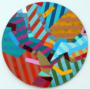 天地之间 XVIII-A（圆板上的丙烯画） 作者 莎拉·海沃德