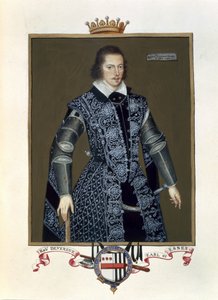 罗伯特·德弗罗（1566-1601）埃斯特克斯第二伯爵，伊丽莎白女王法院回忆录，1825年威廉·塞加爵士（f.1913-d.1633）出版的油（纸上水粉和水粉）