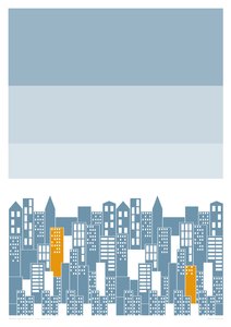 城市狂欢日》，2014 年（图形印花布版画） 作者 萨拉·埃文斯
