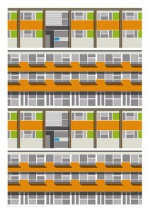 帕莱斯庄园》，2016 年（图案印花布） 作者 萨拉·埃文斯