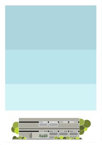 斯坦福德山图书馆，2014 年（平面胶版印刷作品）