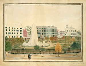 纽约联合公园，约1845年。 作者 莎拉·费尔柴尔德