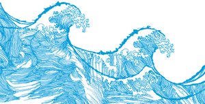 神奈川海浪，2009（数字）