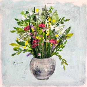 圆形花瓶 2，2021 年（丙烯酸画板） 221 作者 莎拉·汤普森·恩格斯