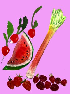 Fruit & veggies,2020,cutout 作者 莎拉·汤普森·恩格斯