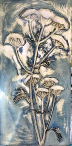 Hogweed (acrylic on board) 2020 作者 莎拉·汤普森·恩格斯