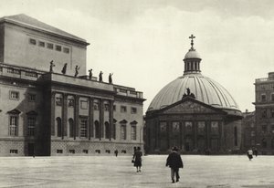 Berlin: Hedwigskirche; Church of St Hedwig (b/w photo) 作者 萨沙·斯通（Sasha Stone）