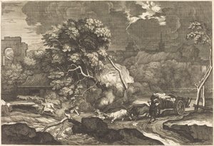 与受惊吓的瓦格纳的景观 作者 塞巴斯蒂安·波登（Sebastien Bourdon）