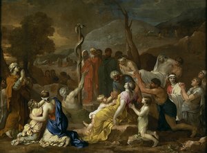 摩西与大蛇（1653-1654） 作者 塞巴斯蒂安·波登（Sebastien Bourdon）