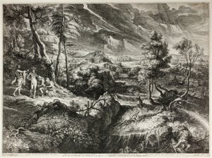 腓利门和鲍西斯的风景，选自《大型风景画