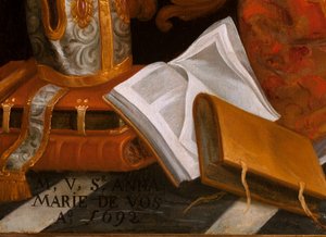 Saint Augustine in adoration of the Holy Mary