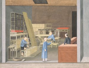 竹制家具店（水粉和水彩纸张） 作者 学校中文