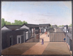 广州法院（纸上不透明水彩画） 作者 学校中文
