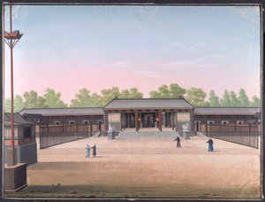 广州法院（纸上不透明水彩画） 作者 学校中文