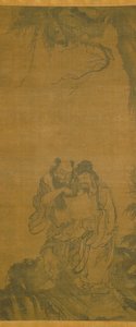 道教神仙（绢本水墨） 作者 学校中文