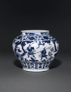 14世纪中叶（陶瓷）关元时代的稀有和重要的青花瓷罐（另请参见469089至469093） 作者 学校中文