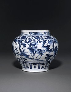 14世纪中叶（陶瓷）关元时代的稀有和重要的青花缸（另请参见469089至469092） 作者 学校中文