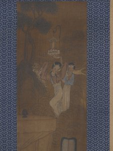 五妇行列（水墨设色绢本） 作者 学校中文