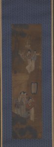 游行中的五位妇女（绢本水墨设色） 作者 学校中文