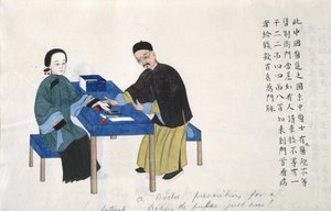 或 11539 fol.89v 脉搏，选自中国生活场景画册（纸面水彩画） 作者 学校中文