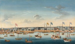 1780年，广州的香港人（布面油画） 作者 学校中文