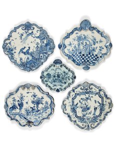 17世纪末-18世纪初（荷兰语）代尔夫特chinoiseries形菱形斑块 作者 荷兰语学校