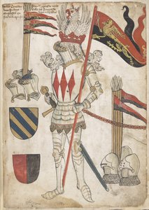 添加 MS 45133 f.52r William Montacute，选自 "Wriothesley Heraldic Collections.第三卷 作者 学校英语
