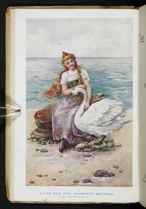 伊莉斯和她最小的弟弟，选自《野天鹅》（彩色石版画） 作者 学校英语