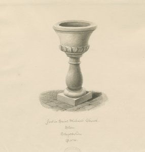 Stone Church中的字体-&39;St.迈克尔的：棕褐色图纸 作者 学校英语