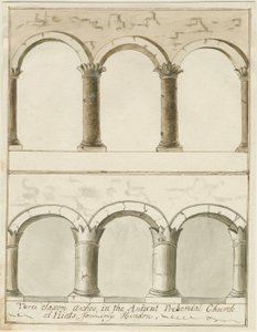 提示教堂内部：钢笔和绘画，nd [c 1750]（绘画） 作者 学校英语