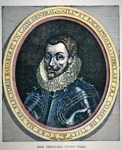 Johann Tserklaes的肖像（彩色平版印刷）。 作者 学校英语