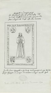 Rugeley Church (Old) - Monument to John Weston: pen and ink drawing 作者 学校英语