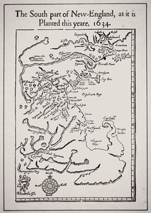 1634年新英格兰南部地区的种植情况（平版）。 作者 学校英语