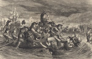 野鹅--1691年，雅各布派爱尔兰士兵离开利默里克前往法国（雕刻）。 作者 学校英语